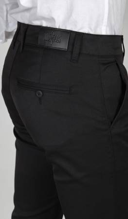 Męskie spodnie materiałowe czarne - duże rozmiary